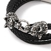 Braided Microfiber Leather Multi-strand Bracelets BJEW-B096-06I-2