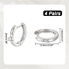 Brass Micro Pave Cubic Zirconia Hoop Earring for Women EJEW-WH0013-97P-2