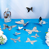 Unicraftale 12Pcs 6 Style Stainless Steel Butterfly Wall  Decoration Pendants STAS-UN0036-52P-3