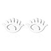 304 Stainless Steel Hollow Out Eye Stud Earrings for Women EJEW-PW0002-12P-1