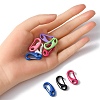 20Pcs Spray Painted Alloy Push Gate Snap Keychain Clasp Findings FIND-YW0001-74-5
