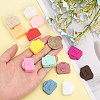 CHGCRAFT 15Pcs 15 Colors Food Grade Eco-Friendly Silicone Beads SIL-CA0001-99-4