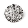 Tibetan Style Alloy Brooches JEWB-O016-02AS-1