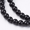 Natural Black Onyx Beads Strands X-G-H1567-6MM-3