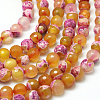 Natural Fire Agate Bead Strands G-F343-02-8mm-05-3