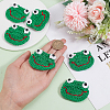 BENECREAT Frog's Head Shape Cartoon Style Polyester Knitted Costume Ornament Accessories DIY-BC0006-65-3