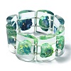 Dyed Natural Dolomite & Synthetic Opal Stretch Bracelets BJEW-G702-04B-2