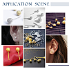 Unicraftale 16Pcs 8 Style 304 Stainless Steel Textured Ball Stud Earrings EJEW-UN0001-83-7