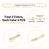 UNICRAFTALE 8Pcs 2 Colors 304 Stainless Steel Chain Necklaces NJEW-UN0001-32-5