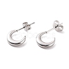 304 Stainless Steel Crescent Moon Stud Earrings for Women EJEW-F280-05A-P-1
