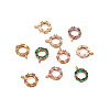  Jewelry 10Pcs 5 Colors Brass Micro Pave Cubic Zirconia Charms KK-PJ0001-23-2