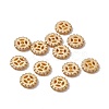 Brass Pave Clear Cubic Zirconia Spacer Beads KK-A171-08G-01-3
