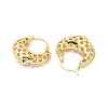 Brass Heart Thick Hoop Earrings for Women EJEW-C054-07G-2