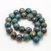 Natural Chrysocolla Beads Strands X-G-G099-F8mm-35-1