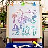 PET Plastic Drawing Painting Stencils Templates DIY-WH0244-097-5