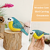 Wooden Cute Bird Carving Ornaments DJEW-WH0015-44A-6