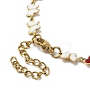 Colorful Enamel Butterfly Link Chain Necklace NJEW-C037-02G-4