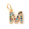 Brass Micro Pave Colorful Cubic Zirconia Charms ZIRC-F092-01-M-1