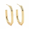 Rack Plating Brass Rectangle Stud Earrings EJEW-I265-10G-1