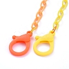 Personalized Two Tone ABS Plastic Cable Chain Necklaces X-NJEW-JN02825-02-2