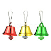 3Pcs 3 Colors Christmas Themed Iron Bell Pendant Decorations HJEW-JM02196-1