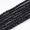 Electroplate  Opaque Solid Color Glass Beads Strands EGLA-N002-03A-1