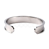 Stainless Steel Grooved Bangles DIY-WH0304-370P-2