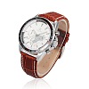 Stainless Steel Leather Wrist Watch WACH-A002-07-2