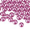 8mm Maroon Glass Pearl Beads Tiny Satin Luster Round Loose beads for Jewelry Making HY-PH0001-8mm-058-2