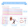 30 Yards 6 Colors Polycotton(Polyester Cotton) Ribbon OCOR-TAC0030-03B-4