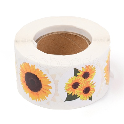 Sunflower Theme Paper Stickers X-DIY-L051-001-1