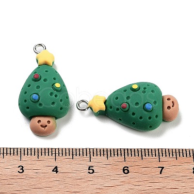 Christmas Theme Opaque Resin Pendants RESI-N039-99-1