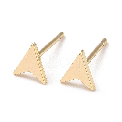 Brass Stud Earrings EJEW-E292-02G-1