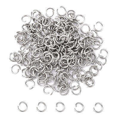 Tarnish Resistant 304 Stainless Steel Jump Rings STAS-R049-4x0.6mm-1