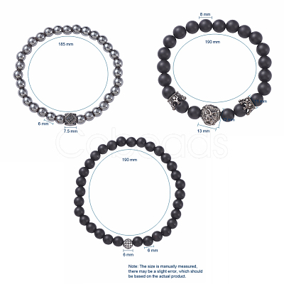 Unisex Stretch Bracelets Sets BJEW-JB04842-1