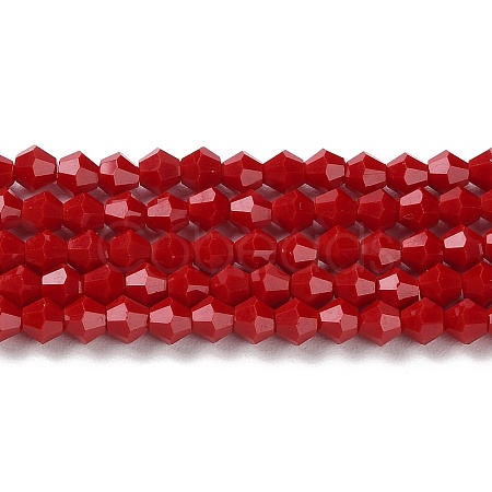 Opaque Solid Color Imitation Jade Glass Beads Strands GLAA-F029-P4mm-01-1