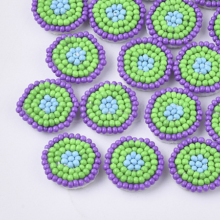 Glass Seed Beads Cabochons FIND-S321-03F-1