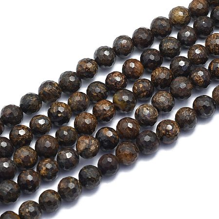 Natural Bronzite Beads Strands G-K310-A13-8mm-1