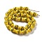 Handmade Nepalese Lampwork Beads, Barrel, Gold, 19x14mm, Hole: 2mm, about 36pcs/strand, 26.38''(67cm)