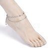 Tarnish Resistant 304 Stainless Steel Multi-Strand Anklets AJEW-AN00322-5