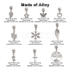 50Pcs 10 Styles Tibetan Style Alloy European Dangle Charms PALLOY-CJ0002-74-2