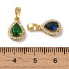 Brass Micro Pave Cubic Zirconia Pendants KK-R162-064G-3