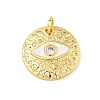 Rack Plating Brass Micro Pave Cubic Zirconia Pendants KK-P277-26G-02-1