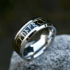 Titanium Steel  Words Finger Rings FIND-PW0020-12B-P-1