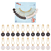 20Pcs 20 Style Number 0~9 Alloy Enamel Pendant Stitch Markers HJEW-NB00003-1