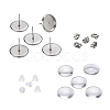 DIY 50Pairs Flat Round Earring Making Kits DIY-YW0001-90P-3