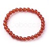 Natural Carnelian(Dyed) Beads Stretch Bracelets BJEW-F380-01-A10-1