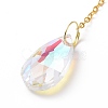 Crystal Chandelier Glass Teardrop Pendant Decorations HJEW-D029-02G-A-5