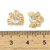 Brass Micro Pave Clear Cubic Zirconia Pendants KK-U013-03G-3