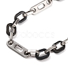 304 Stainless Steel Cable Chain Bracelets BJEW-B078-63EBP-2